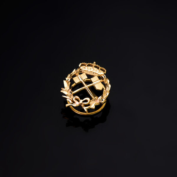 18K INSIGNIA ORO AMARILLO INGENIERO DE MINAS 17 X 14 MM - Imagen 2