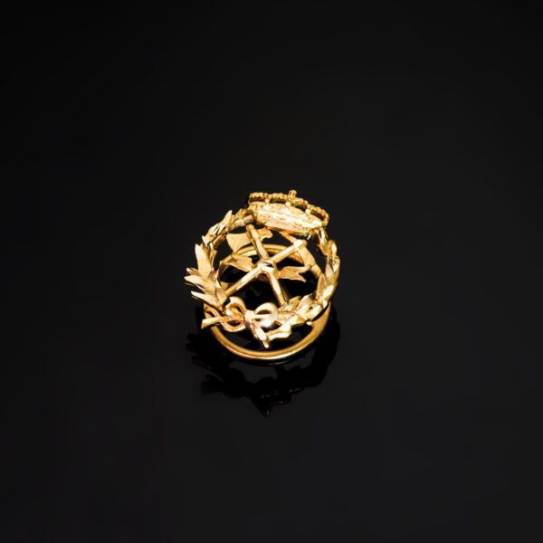 18K INSIGNIA ORO AMARILLO INGENIERO DE MONTES 17 X 14 MM - Imagen 2