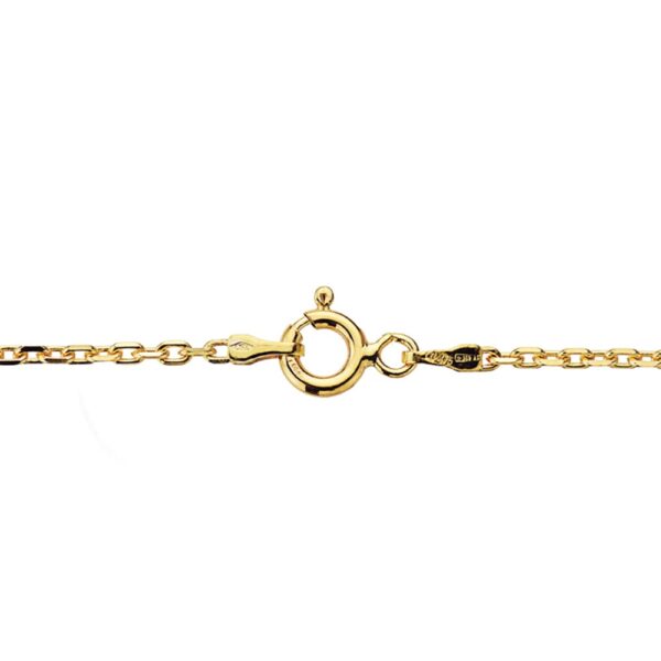9K CADENA FORZADA ORO AMARILLO 9 KILATES 50CM - Imagen 2
