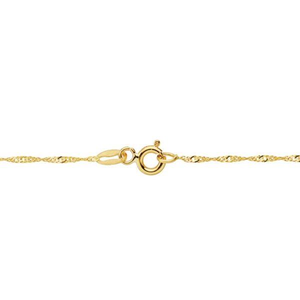 18K CADENA MACIZA ORO AMARILLO SINGAPUR 40CM 1.2 MM - Imagen 2