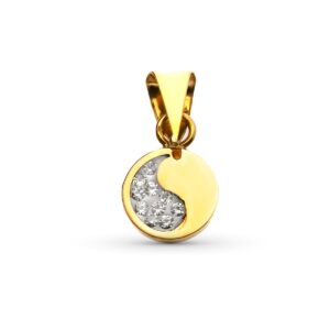 9K COLGANTE ORO AMARILLO REDONDO CIRCONITA 9X6 MM