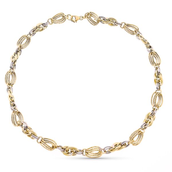 9K COLLAR ORO BICOLOR 45CM