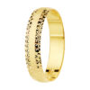 9K ALIANZA ORO AMARILLO MATE Y BORDES DIAMANTADOS. ANCHO: 4 MM TALLA: 28