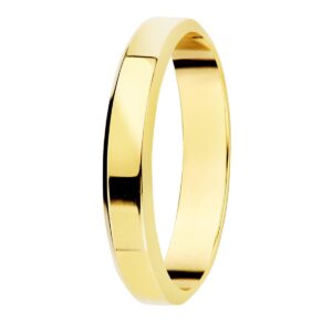 9K ALIANZA DE ORO AMARILLO LISA BRILLO BORDES 3 MM