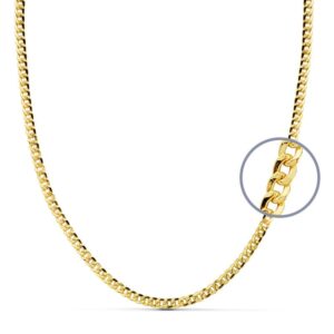 9K CADENA HUECA ORO AMARILLO 50X3MM