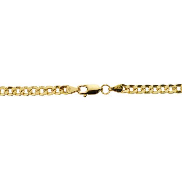18K CADENA ORO AMARILLO BARBADA 50CM HUECA 3.5 MM - Imagen 2