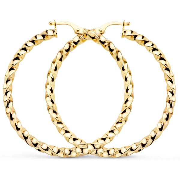9K AROS ORO AMARILLO HUECOS RELIADOS BRILLO 41X3 MM