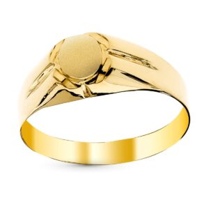 9K SELLO BEBE ORO AMARILLO HUECO TALLADO. ZONA GRABADO: 4,5 MM