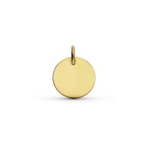 9K DISCO ORO AMARILLO LISO 12MM