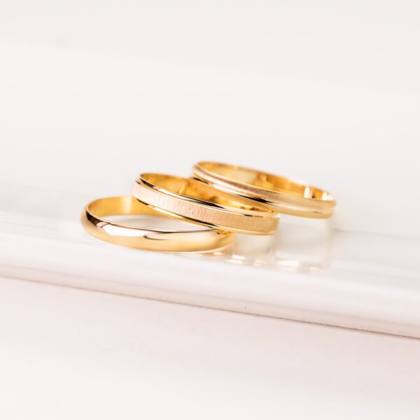 18K ALIANZA ORO AMARILLO LISA BRILLO. ANCHO: 3 MM - Imagen 2