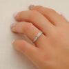 18K ALIANZA ORO BLANCO CARRIL CIRCONITAS. ANCHO: 3.5MM. TALLA: 16 - Imagen 2