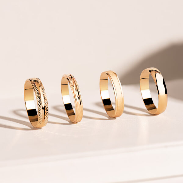 18K ALIANZA ORO AMARILLO LISA BRILLO 4 MM - Imagen 2