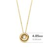18K GARGANTILLA ORO AMARILLO CHATON 4,85 MM DIAMANTE 0,015 QTS. G-VS2 CADENA 42CM - Imagen 2