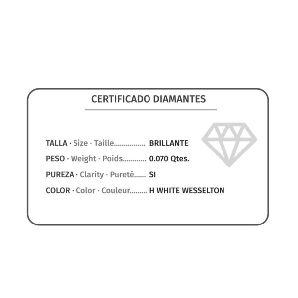 18K SORTIJA ORO AMARILLO 14 DIAMANTES 0.070 QTS. G-VS2. OLIVINA 4X4 MM CUERPO 1 MM - Imagen 3