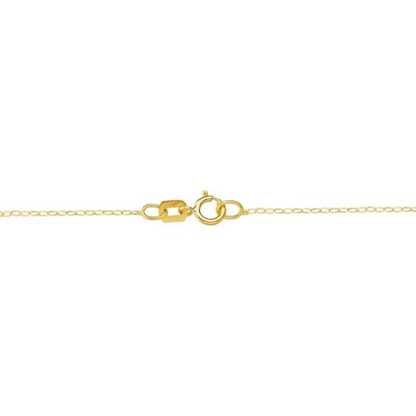 9K GARGANTILLA ORO AMARILLO TREBOL CON CORAZONES 16X9 MM. CADENA 45CM - Imagen 2