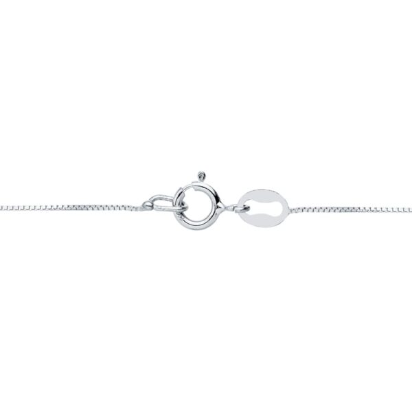 18K GARGANTILLA ORO BLANCO ESMERALDA RECRISTALIZADA 7X5 MM 0,79 QT. CADENA 42 CM - Imagen 2