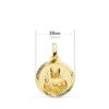 18K ESCAPULARIO ORO AMARILLO HELICE VIRGEN CARMEN Y CORAZON DE JESUS 16 MM - Imagen 2