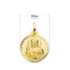 18K ESCAPULARIO ORO AMARILLO HELICE CALADO VIRGEN CARMEN Y CORAZON DE 20 MM - Imagen 2