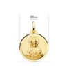 18K ESCAPULARIO ORO AMARILLO VIRGEN DEL CARMEN CORAZON JESUS BISEL 20 MM - Imagen 2