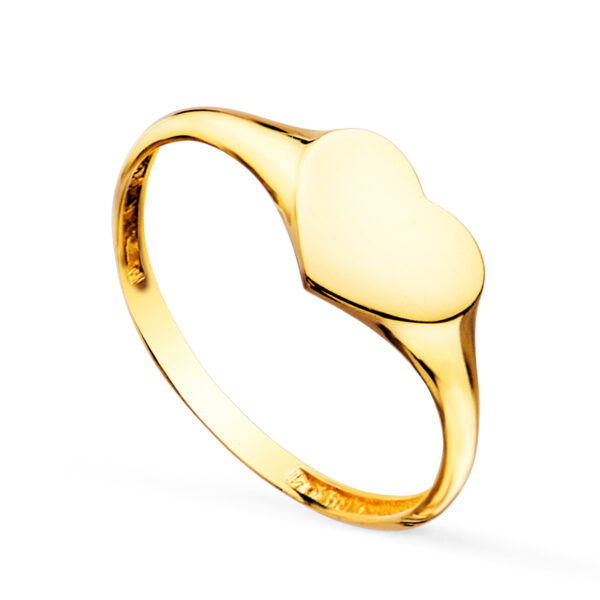 18K SELLO ORO AMARILLO FORMA CORAZON. ZONA GRABADO: 9X6,5 MM