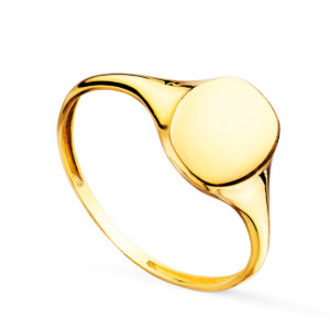 18K SELLO ORO AMARILLO FORMA TONEL. ZONA GRABADO: 8,5X7 MM