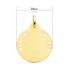 18K MEDALLA ORO AMARILLO VIRGEN DEL CARMEN CALADA HELICE 24 MM - Imagen 2