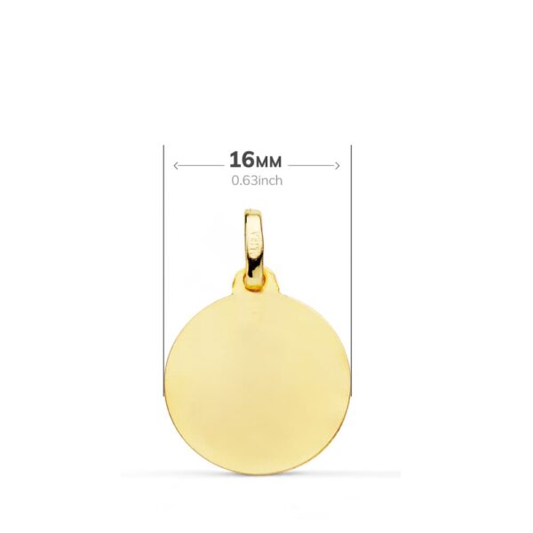 18K MEDALLA ORO AMARILLO SAN CRISTOBAL BISEL 16 MM - Imagen 2
