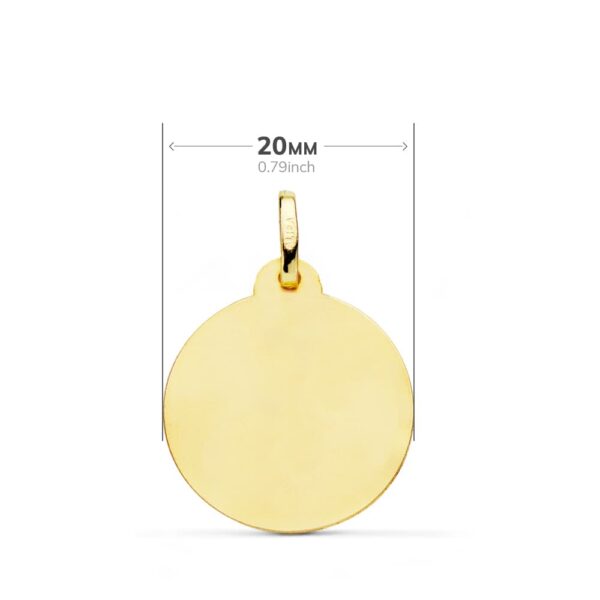 18K MEDALLA ORO AMARILLO SAN CRISTOBAL BISEL 20 MM - Imagen 3