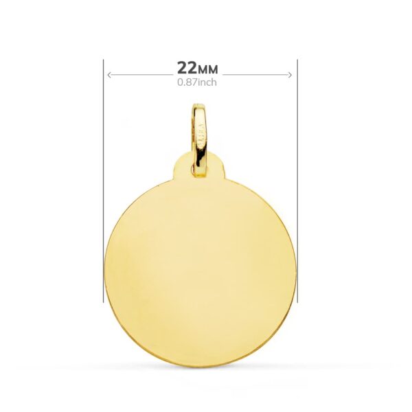 18K MEDALLA ORO AMARILLO SAN CRISTOBAL BORDE HELICE 22 MM - Imagen 2