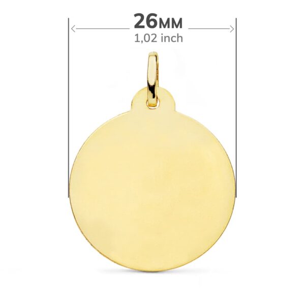 18K MEDALLA ORO AMARILLO VIRGEN DEL CARMEN TALLADA 26 MM - Imagen 2