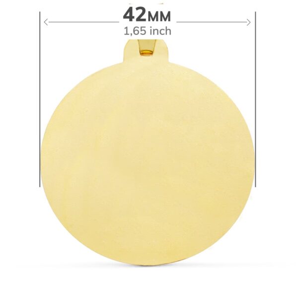 18K MEDALLA ORO AMARILLO VIRGEN DEL CARMEN TALLADA 42 MM - Imagen 2