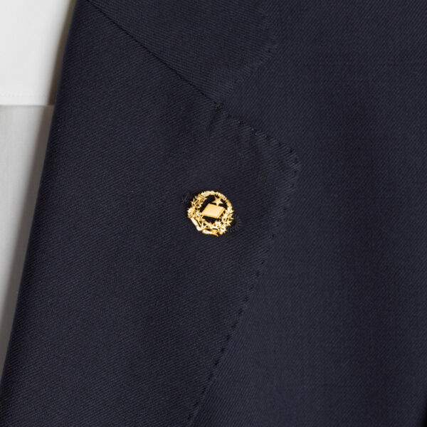 18K INSIGNIA ORO AMARILLO NOTARIO. 16 X 16 MM - Imagen 2