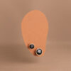 18K PENDIENTES ORO AMARILLO CHATON CON CIRCONITA NEGRA. ANCHO: 8,5 MM. CIERRE PRESION - Imagen 2