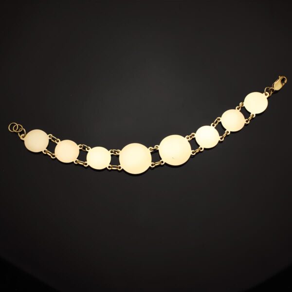 18K PULSERA ORO AMARILLO CON MEDUSAS DE 20 Y 15 MM LARGO 20.5 CM - Imagen 2
