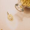 18K MEDALLA ORO AMARILLO VIRGEN DE GUADALUPE CERCO CALADO 23X14 MM - Imagen 2