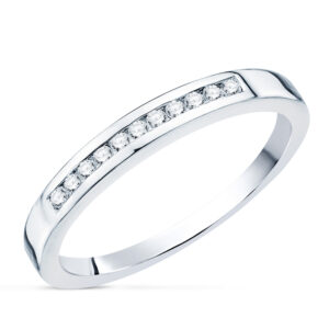 18K SORTIJA ORO BLANCO 11 DIAMANTE 0.150 QTS. SI-H
