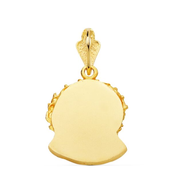 18K COLGANTE ORO AMARILLO CABEZA DE CRISTO DE MURILLO 21X18 MM - Imagen 2