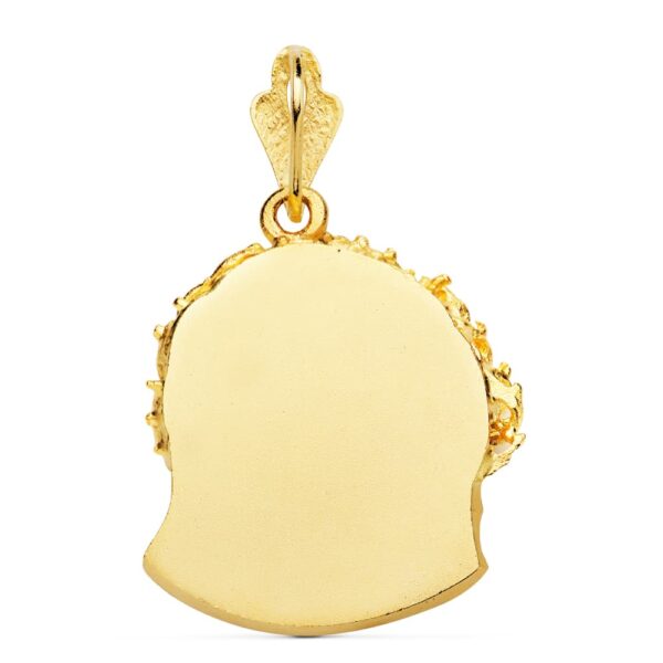18K COLGANTE ORO AMARILLO CABEZA DE CRISTO DE MURILLO 25X24 MM - Imagen 2