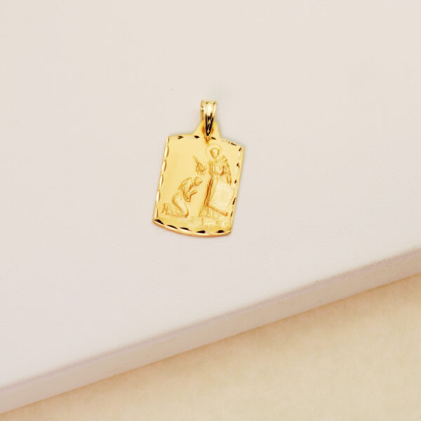 18K MEDALLA ORO AMARILLO BENDICION DE SAN FRANCISCO DE ASIS 20X14 MM - Imagen 2