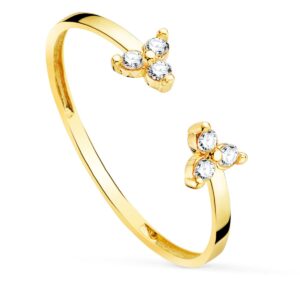 18K SORTIJA ORO AMARILLO DIAMANTES 0,09 QTS. CUERPO 1,10 MM