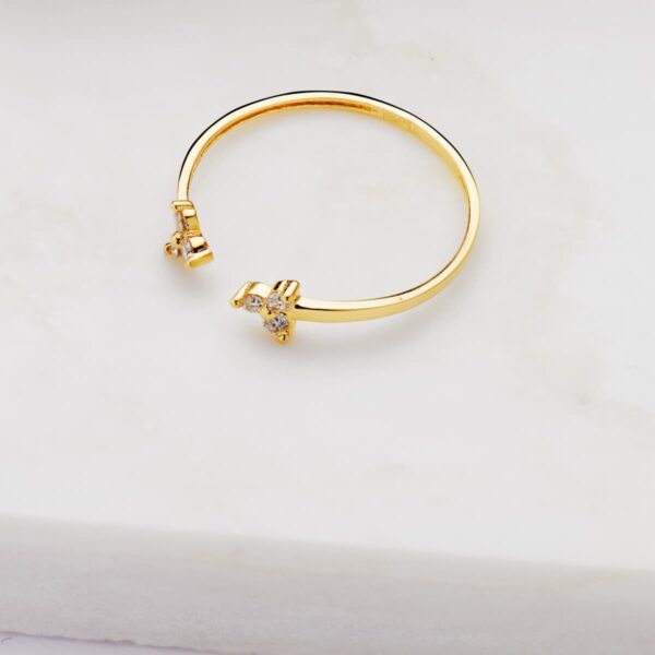 18K SORTIJA ORO AMARILLO DIAMANTES 0,09 QTS. CUERPO 1,10 MM - Imagen 2
