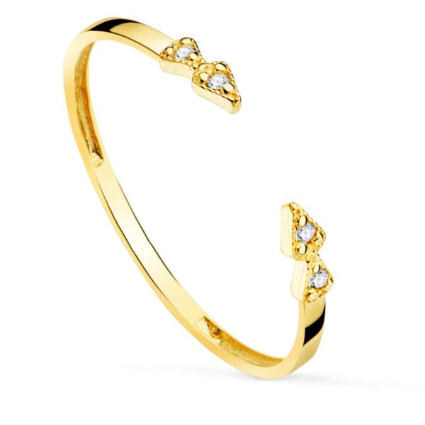 18K SORTIJA ORO AMARILLO DIAMANTES 0,032 QTS. CUERPO 1,10 MM