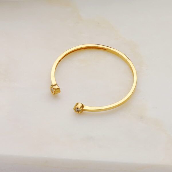 18K SORTIJA ORO AMARILLO DIAMANTES 0.0160 QTS. CUERPO 1.10 MM S2 - Imagen 2