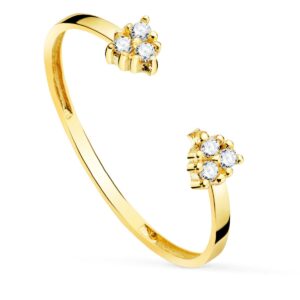18K SORTIJA ORO AMARILLO DIAMANTES 0,0480 QTS. CUERPO 1,10 MM