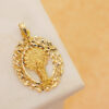18K MEDALLA ORO AMARILLO VIRGEN DEL PILAR ORLA 28X21 MM - Imagen 2