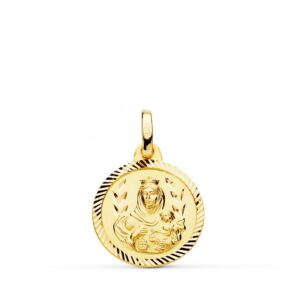 18K MEDALLA ORO AMARILLO VIRGEN DEL CARMEN HELICE 16 MM