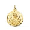 18K MEDALLA ORO AMARILLO VIRGEN DEL CARMEN CALADA HELICE 26 MM