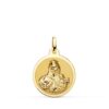 18K ESCAPULARIO ORO AMARILLO ORO AMARILLO BRILLO VIRGEN DEL CARMEN Y CORAZON DE JESUS 18 MM - Imagen 3