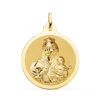 18K ESCAPULARIO ORO AMARILLO ORO AMARILLO BRILLO VIRGEN DEL CARMEN Y CORAZON DE JESUS 28 MM - Imagen 3