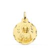 18K ESCAPULARIO ORO AMARILLO CORAZON DE JESUS Y VIRGEN DEL CARMEN TALLADO ORO AMARILLO 22 MM - Imagen 3